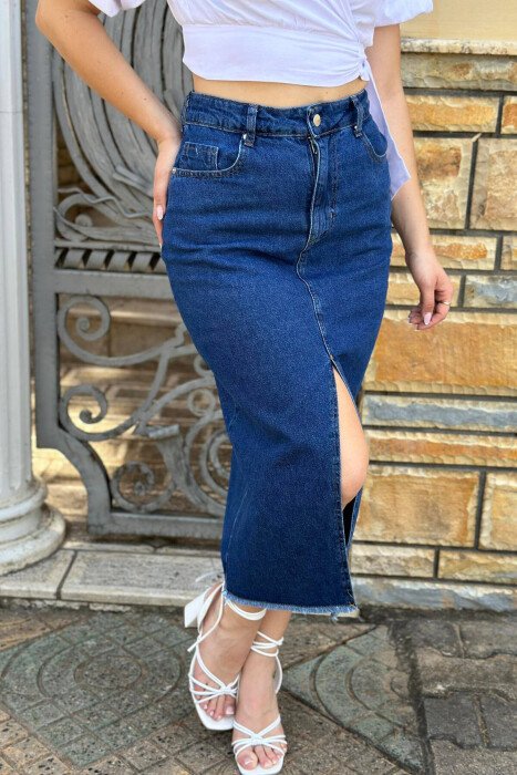 LONG JEAN WOMAN SKIRT BLUE/BLU 