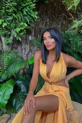 LONG ONE COLOR DRESS YELLOW/E VERDHE - 2