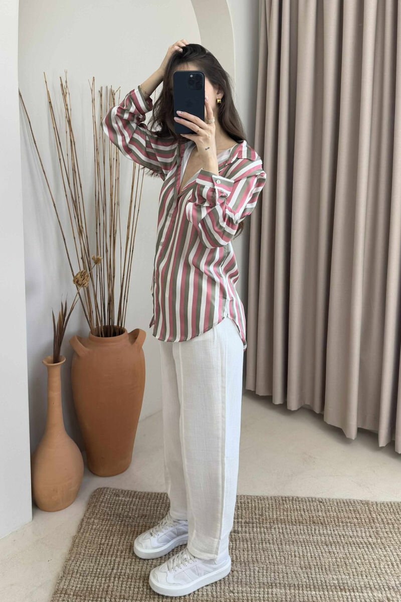 LONG SLEEEVE STRIPES DESIGN WOMEN SHIRT MULTIPLE/SHNGJ - 3