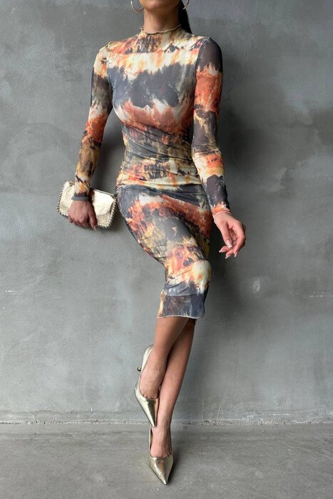 LONG SLEEVE LIGHT WOMEN DRESS MULTIPLE/SHNGJ - 6