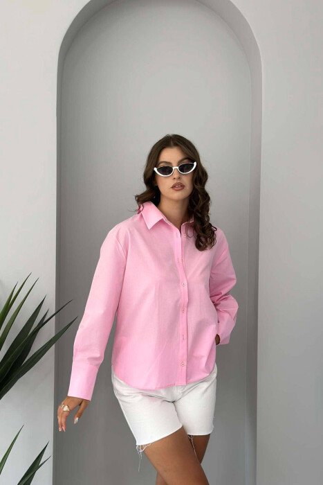 KËMISHË NJË NGJYRËSHE PËR FEMRA NË NGJYRË ROZË - KLAUDIO FASHION