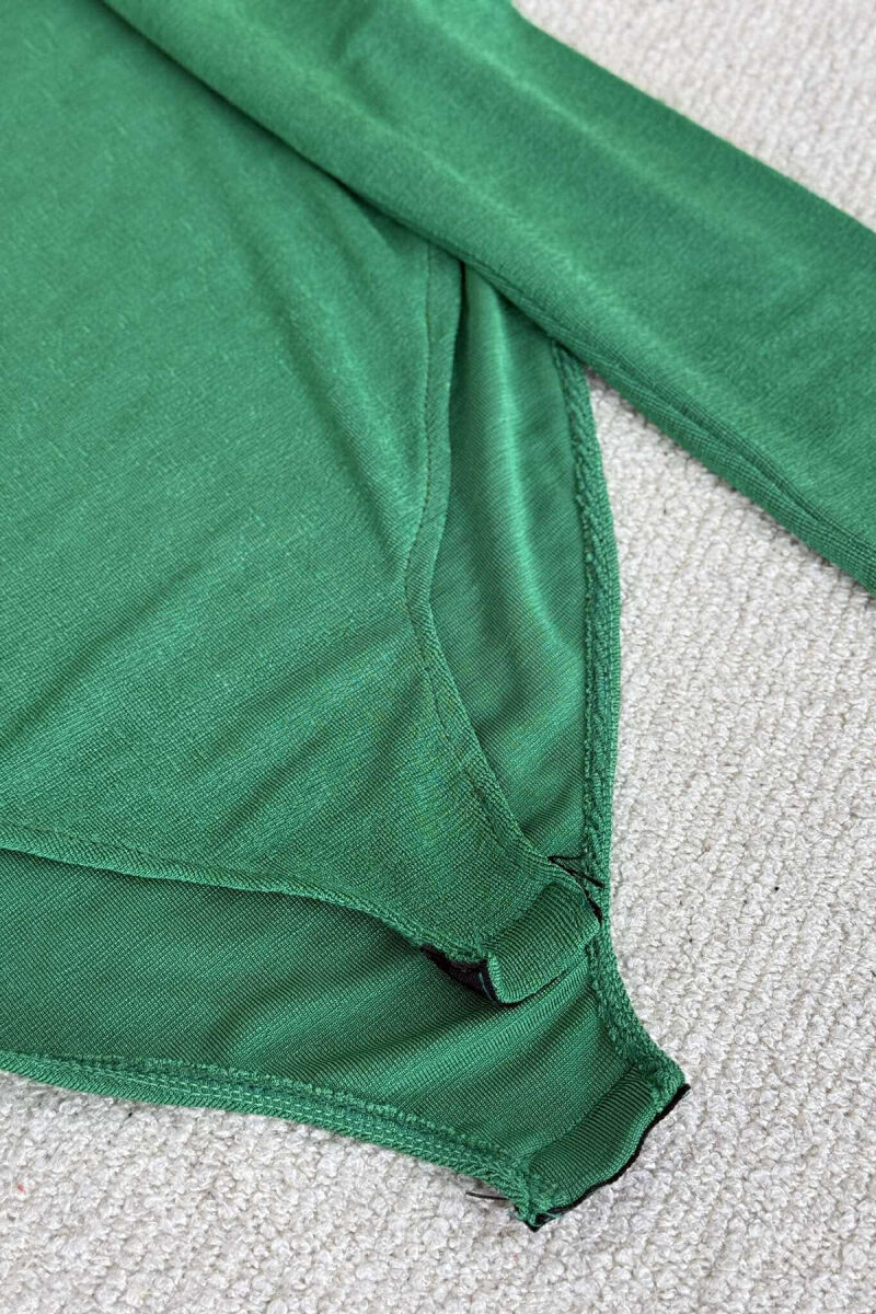 LONG SLEEVES ONE COLOR WOMEN BODY GREEN/JESHILE - 6