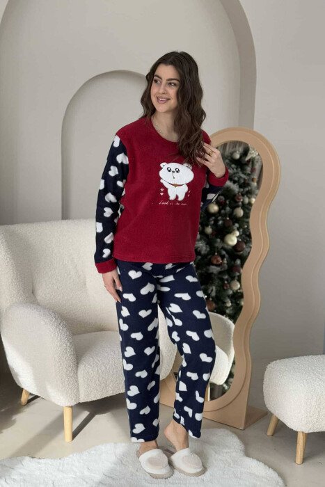 LOOK AT THE MOON WOMEN PYJAMAS BURGUNDY/VISHNJE - 1