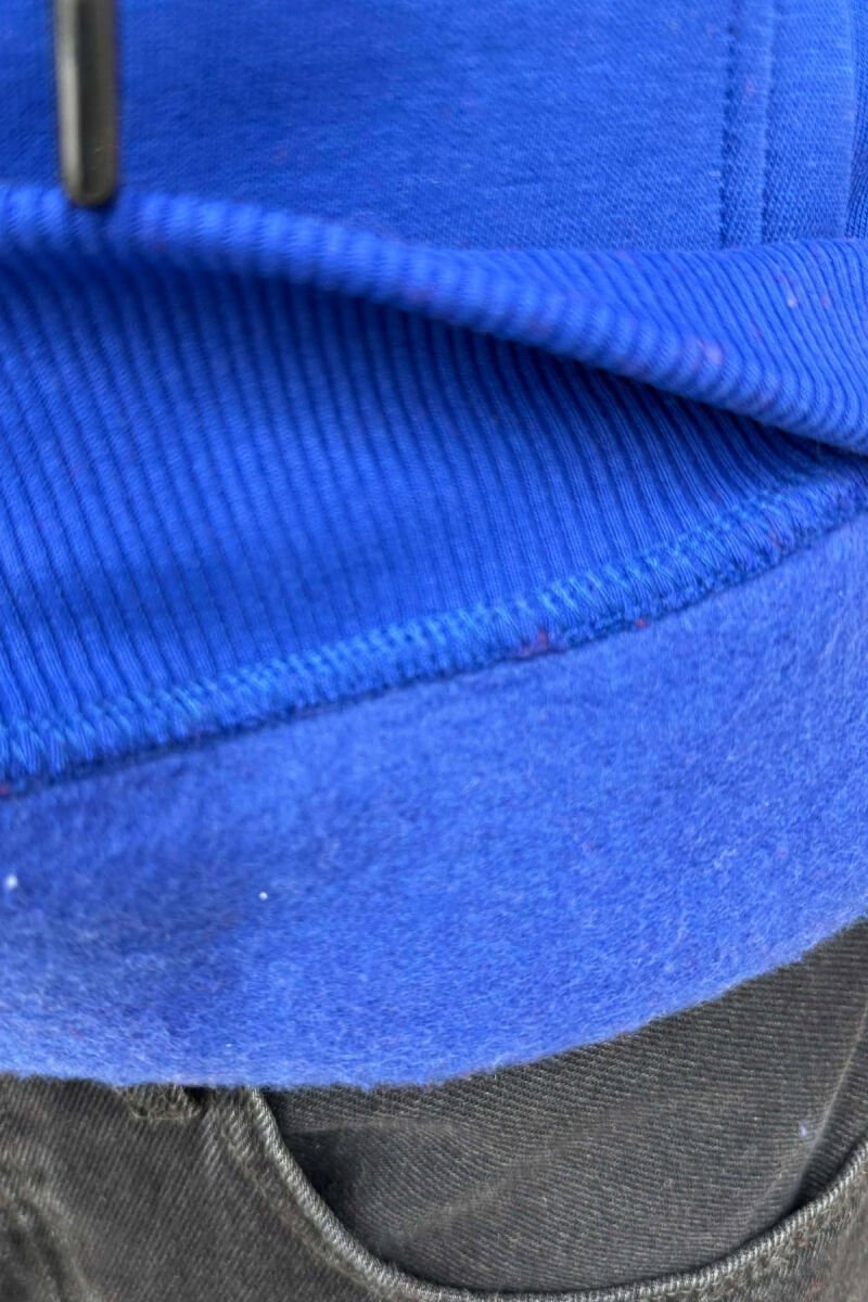 LOS ANGELES FRONT WRITTINGS FLUFFY MEN HOODIE BLUE/BLU - 5