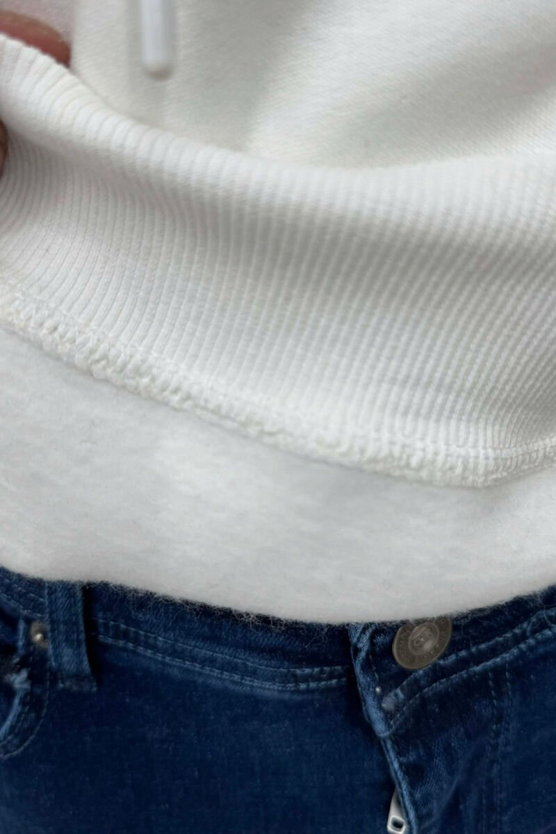 LOS ANGELES FRONT WRITTINGS FLUFFY MEN HOODIE WHITE-E BARDHE - 6