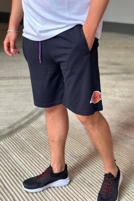 LOS ANGELES LAKERS MEN SHORTS DARK BLUE/BEE 