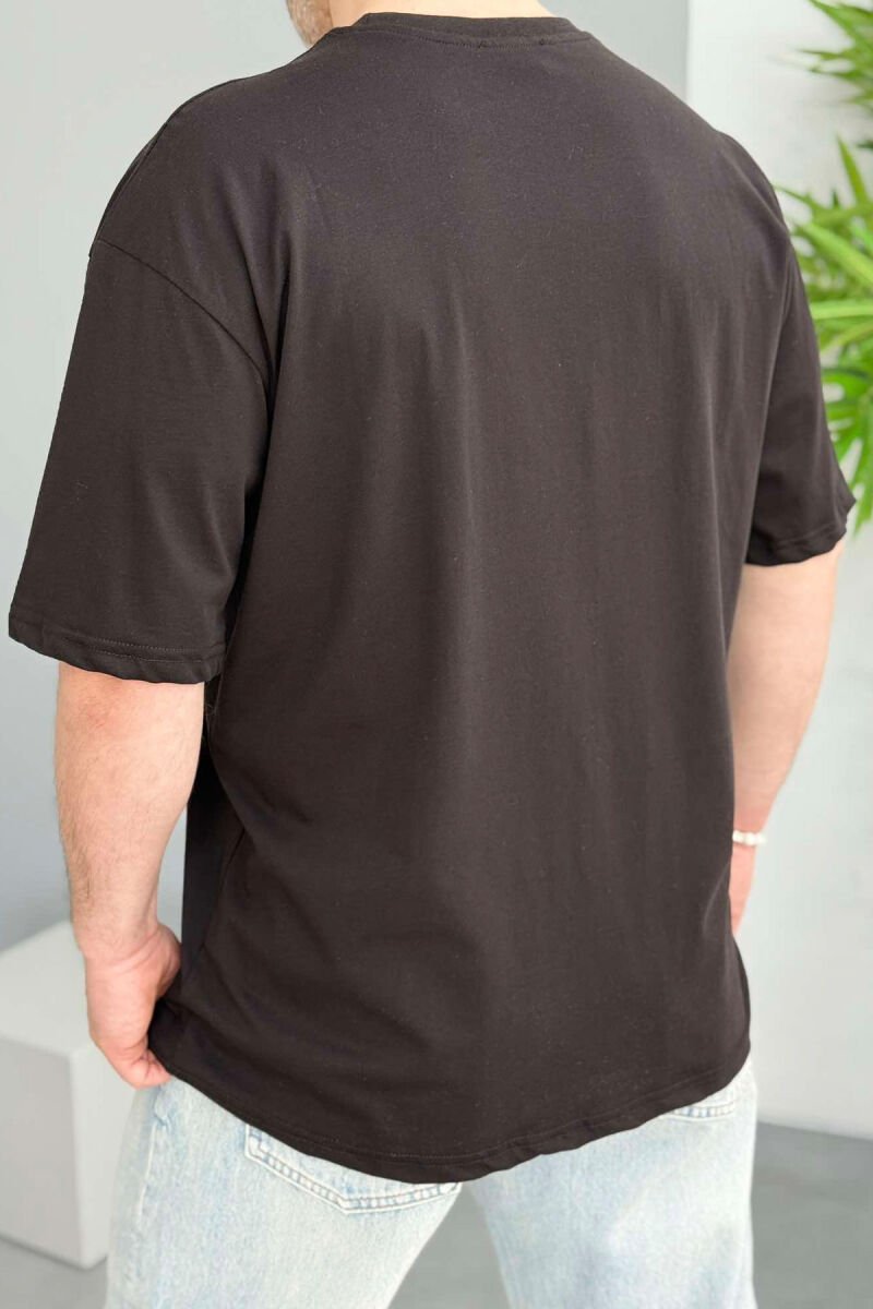 LOS ANGELES ROUND NECK MEN T-SHIRT BLACK/ E ZEZE - 3