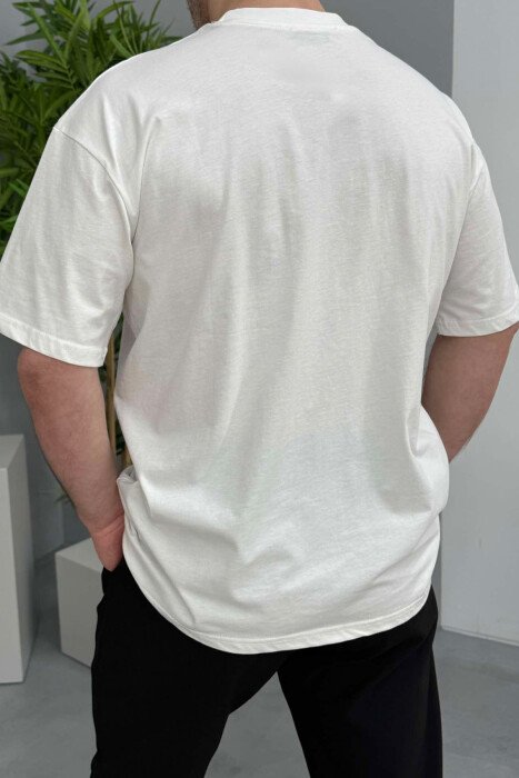 LOS ANGELES ROUND NECK MEN T-SHIRT WHITE-E BARDHE - 3