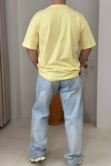 LOS ANGELES ROUND NECK MEN T-SHIRT YELLOW/E VERDHE - 2