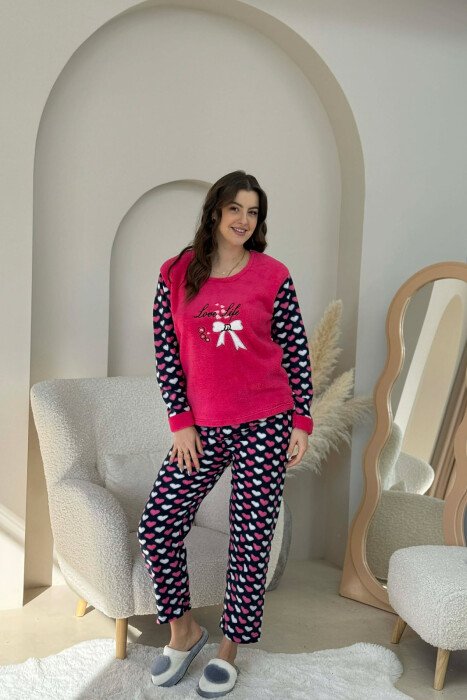 PIZHAME POLARE BLUZE + TUTA PER FEMRA NE NGJYRE CIKLAMI - KLAUDIO FASHION