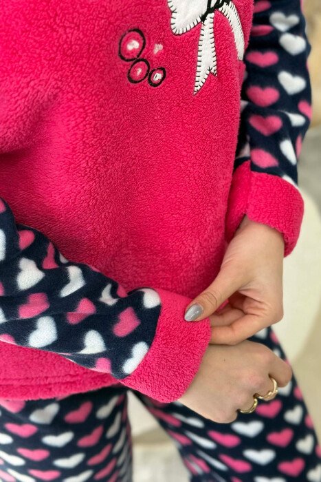 LOVE LIFE WRITINGS POLAR BLOUSE+TROUSERS WOMAN PIJAMAS FUCHSIA/CIKLAMI - 4