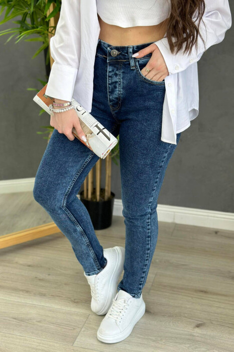 LOW RICE ONE COLOR WOMAN DENIM JEANS BLUE/BLU - 3