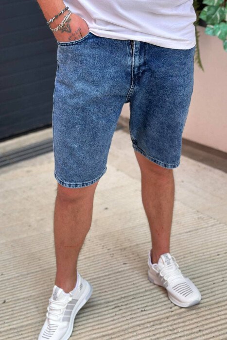 MAN SHORT JEANS BLUE/BLU - KLAUDIO FASHION