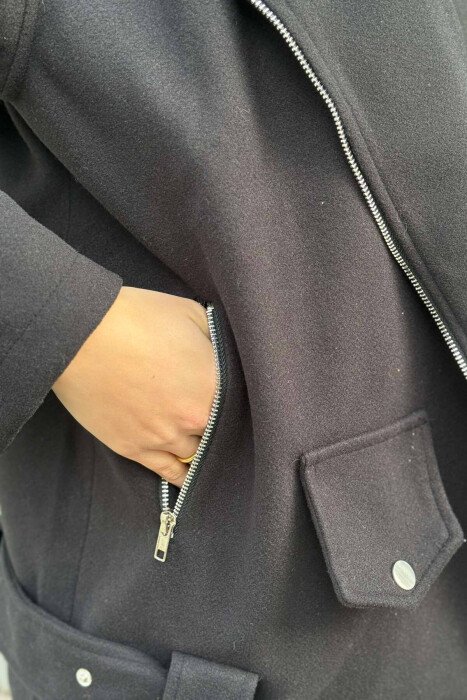 ZIPPED WOMEN JACKET BLACK/ E ZEZE - 2