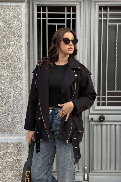 ZIPPED WOMEN JACKET BLACK/ E ZEZE - 4