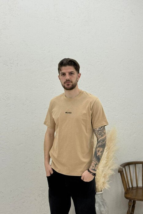 MILANO FRONT WRITTING MEN T-SHIRT BEIGE/BEZHE - 1