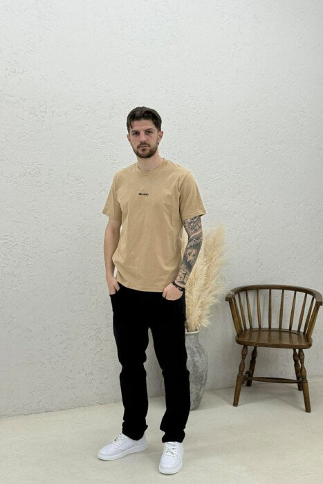 MILANO FRONT WRITTING MEN T-SHIRT BEIGE/BEZHE - 2