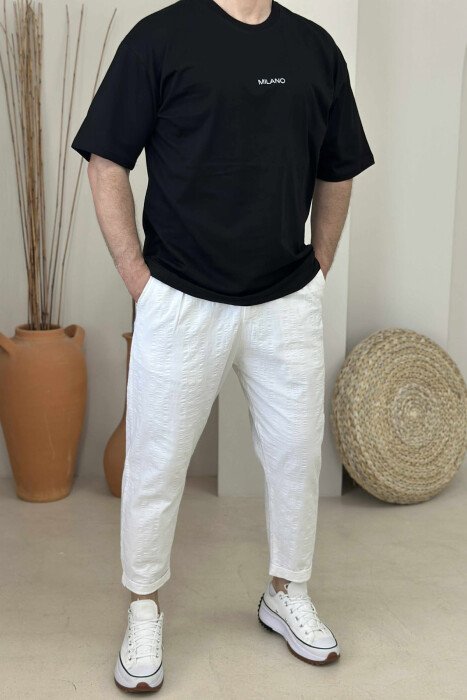 MILANO FRONT WRITTING MEN T-SHIRT BLACK/ E ZEZE - 1