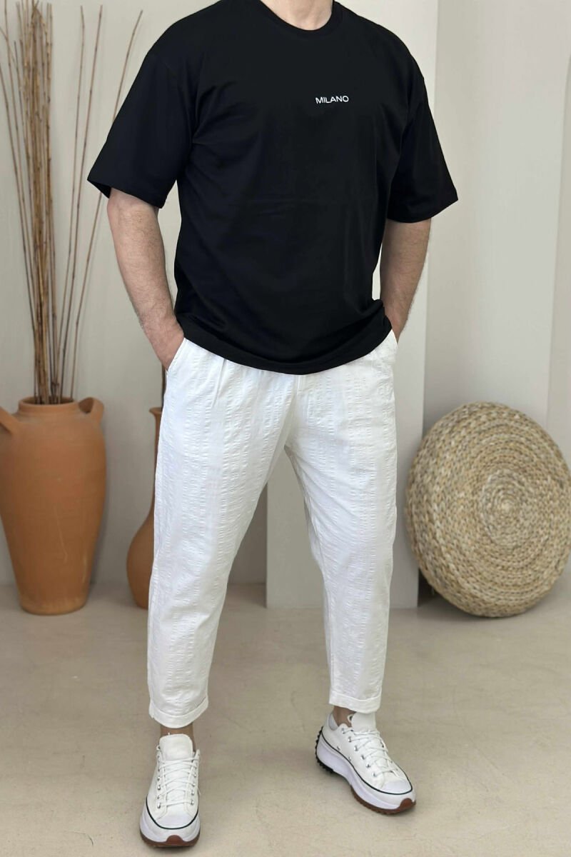 MILANO FRONT WRITTING MEN T-SHIRT BLACK/ E ZEZE - 1