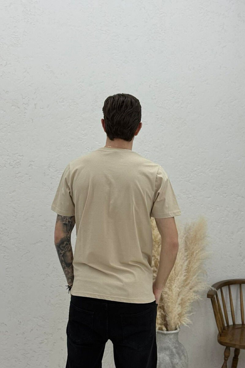 MILANO FRONT WRITTING MEN T-SHIRT LIGHT BEIGE/BZHZB - 4