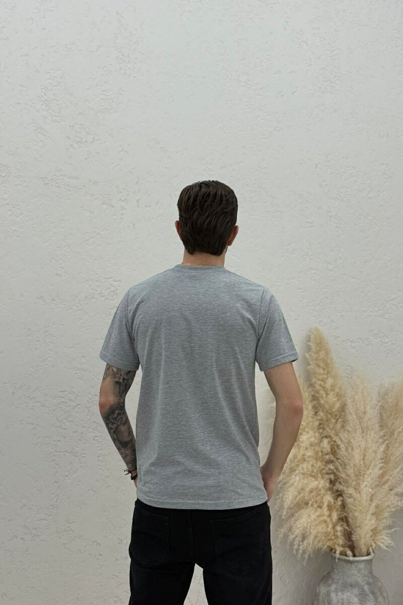 MILANO FRONT WRITTING MEN T-SHIRT LIGHT GREY/GZ - 4