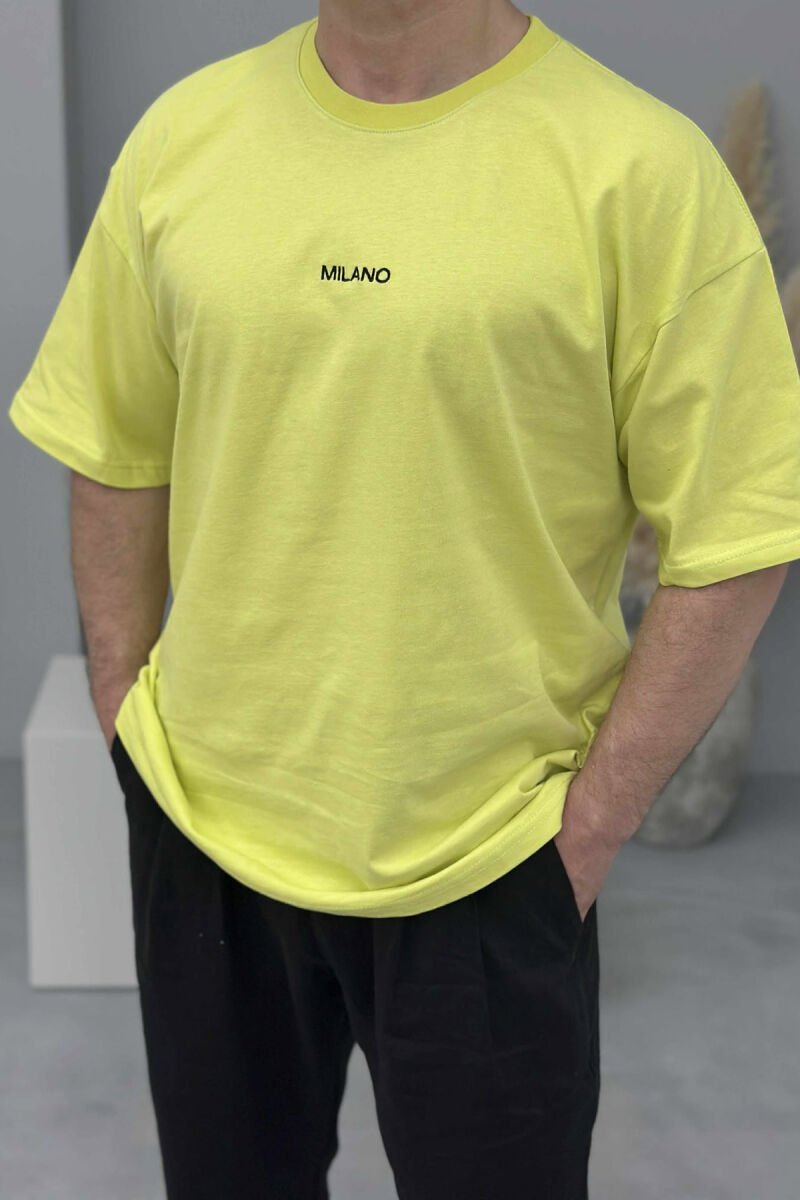 MILANO FRONT WRITTING MEN T-SHIRT NEON/NEON - 3