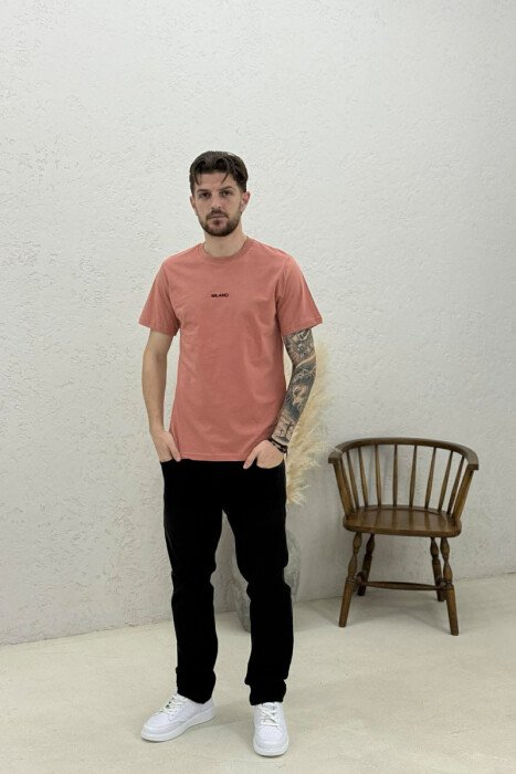 MILANO FRONT WRITTING MEN T-SHIRT POWDER/PUDER - 2