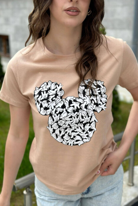 MINNIE MOUSE WOMEN T-SHIRT BEIGE/BEZHE - 2