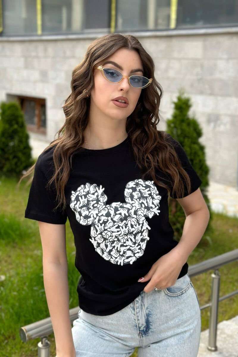 MINNIE MOUSE WOMEN T-SHIRT BLACK/ E ZEZE - 1