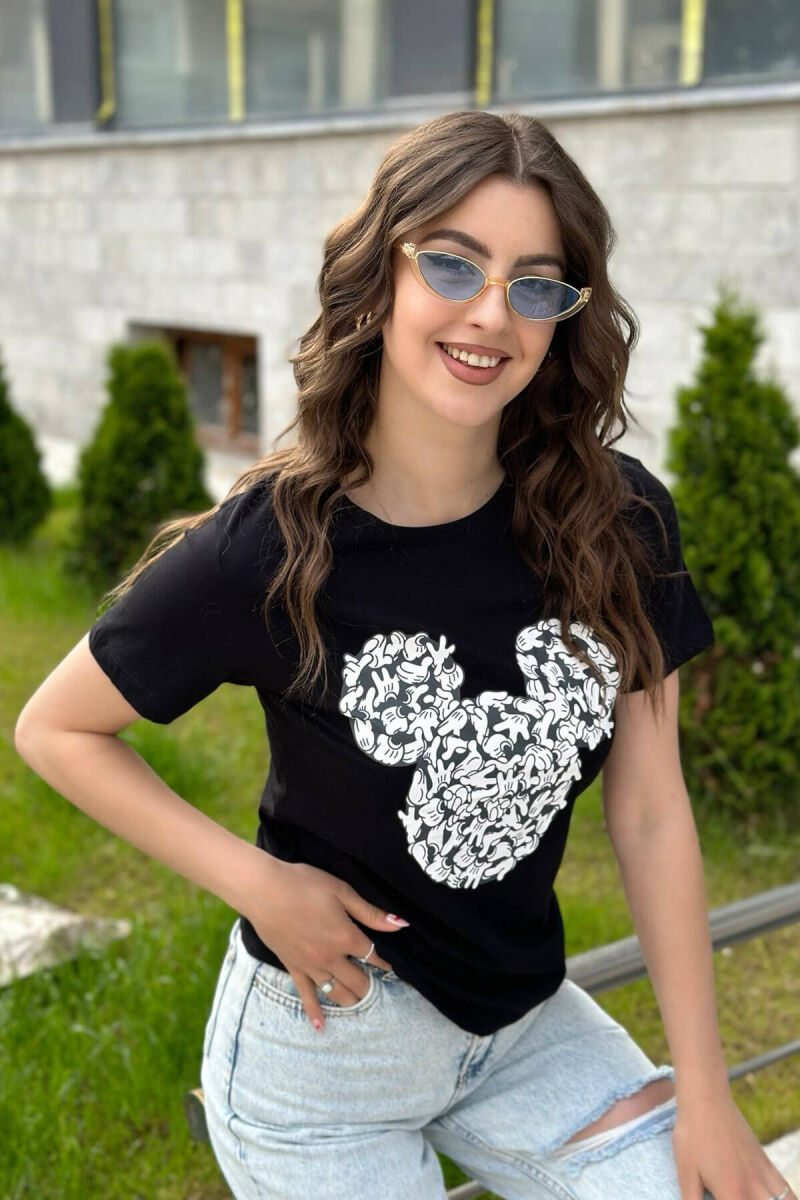 MINNIE MOUSE WOMEN T-SHIRT BLACK/ E ZEZE - 3