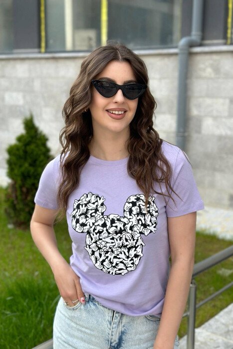 MINNIE MOUSE WOMEN T-SHIRT PURPLE/LEJLA - 1