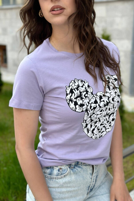 MINNIE MOUSE WOMEN T-SHIRT PURPLE/LEJLA - 2