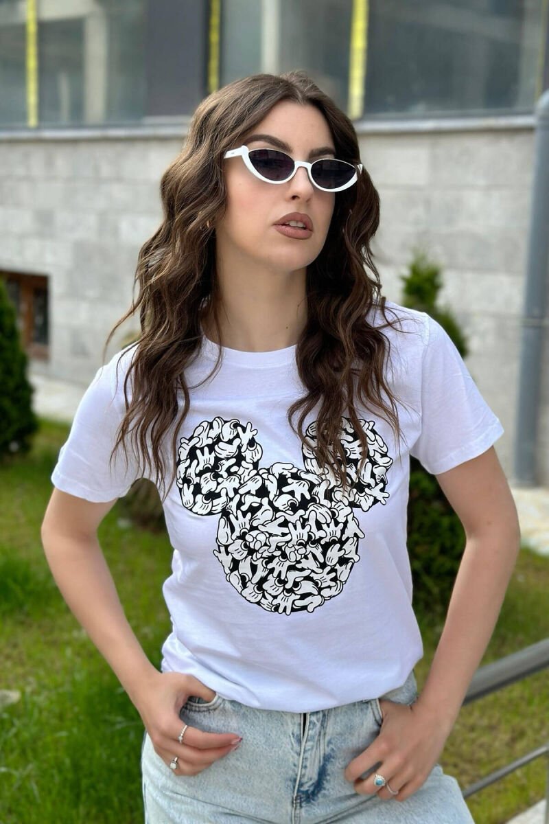 MINNIE MOUSE WOMEN T-SHIRT WHITE-E BARDHE - 1