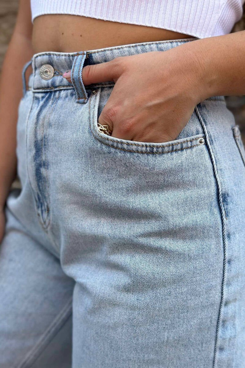 MOM STYLE WOMAN SHORT JEANS LIGHTBLUE/BZ - 3