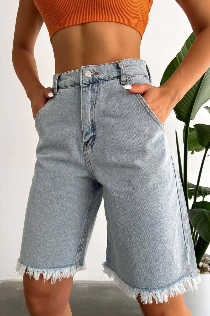 MOM STYLE WOMAN SHORT JEANS LIGHTBLUE/BZ - 2
