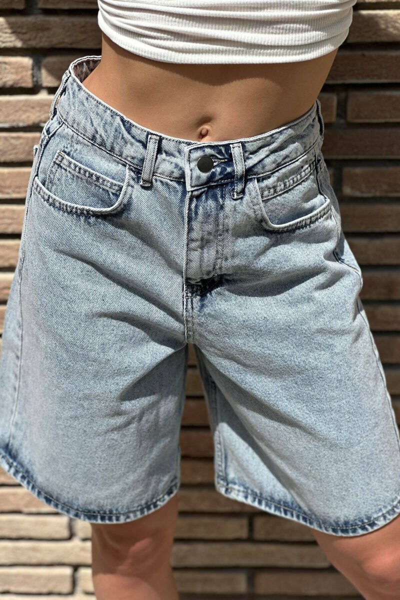 MOM STYLE WOMAN SHORT JEANS LIGHTBLUE/BZ - 3