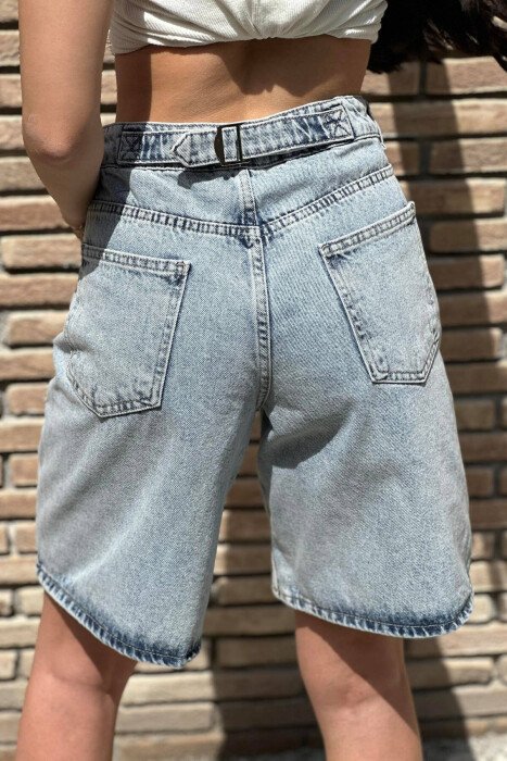 MOM STYLE WOMAN SHORT JEANS LIGHTBLUE/BZ - 6