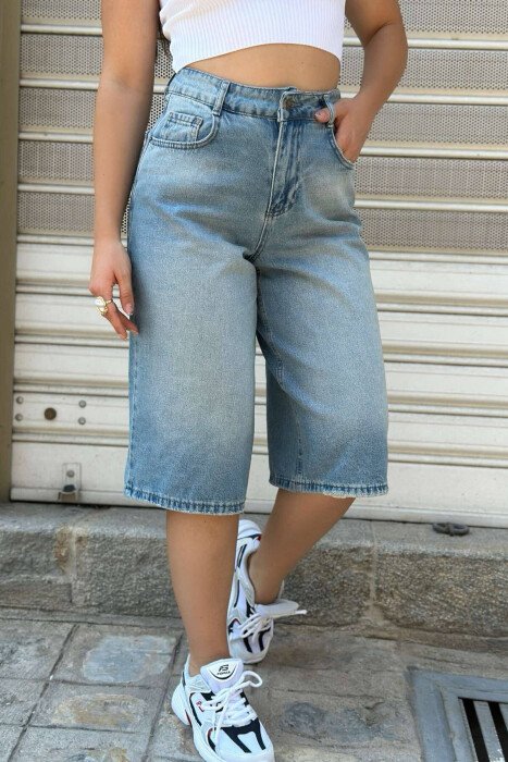 MOM STYLE WOMAN SHORTS LIGHTBLUE/BZ - 7