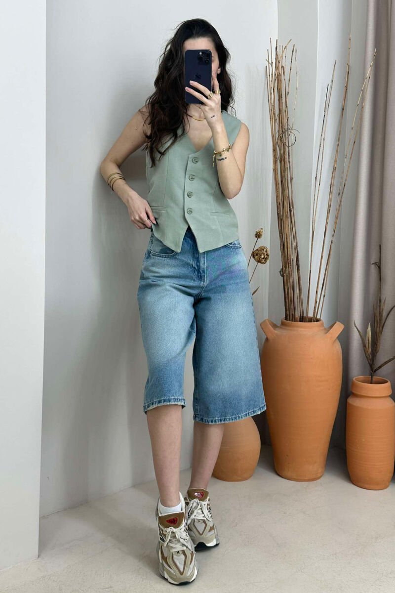 MOM STYLE WOMAN SHORTS LIGHTBLUE/BZ - 1