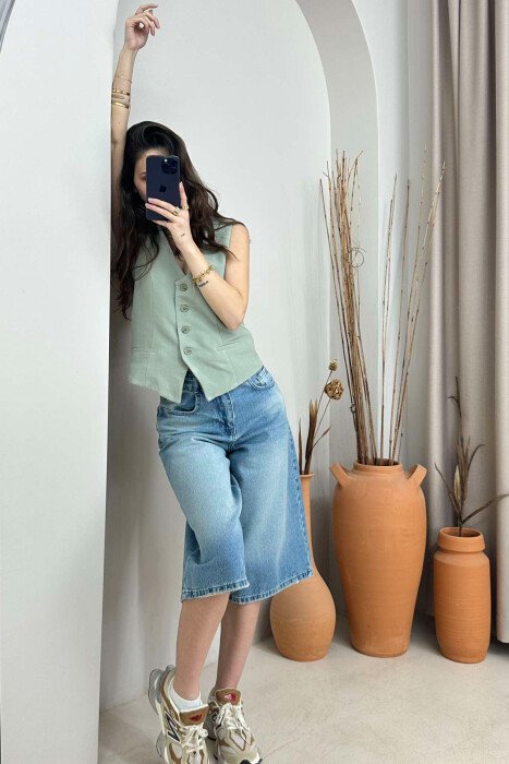 MOM STYLE WOMAN SHORTS LIGHTBLUE/BZ - 3