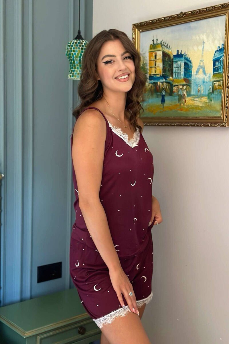 MOON STARS WOMAN PYJAMAS BURGUNDY/VISHNJE - 4