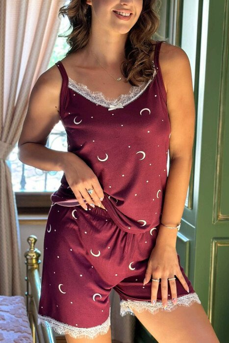 MOON STARS WOMAN PYJAMAS BURGUNDY/VISHNJE - 5