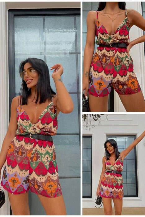 MULTI COLOR WOMAN JUMPSUIT MULTIPLE/SHNGJ - KLAUDIO FASHION