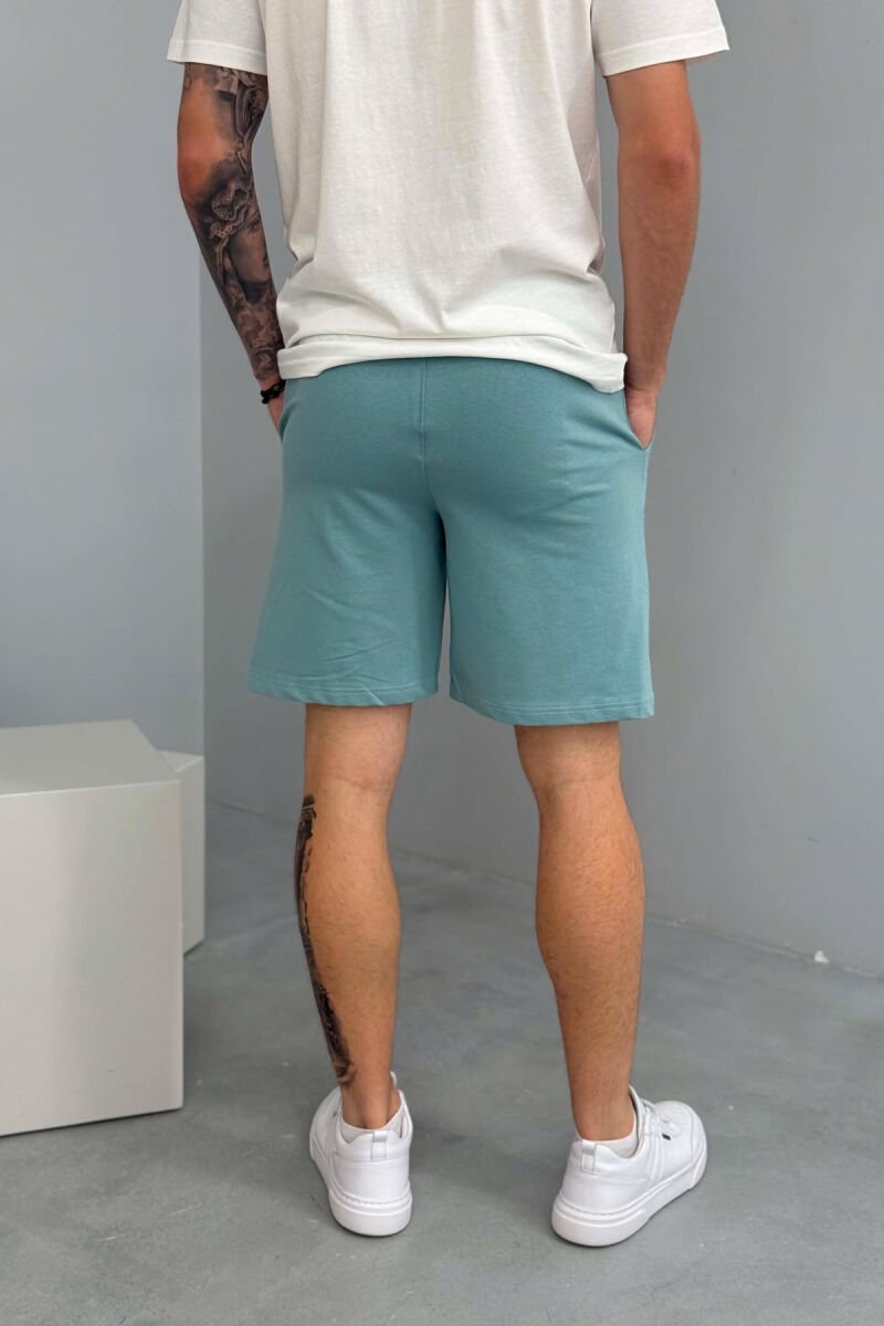 NEW YORK 23 WRITTING MEN SHORT SWEATPANTS BLUE STONE/GK - 3