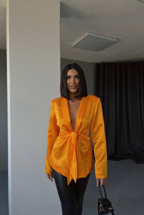 NO BUTTONS WOMAN JACKET ORANGE/PORTOKALLI - 1