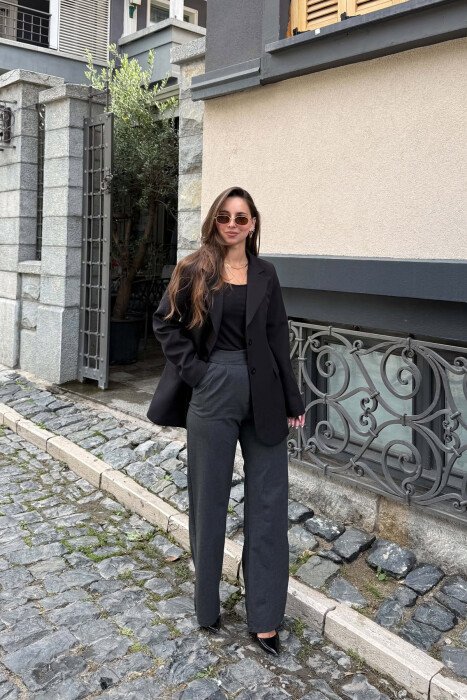 ONE COLOR SIMPLE WOMAN JACKET BLACK/ E ZEZE - 3