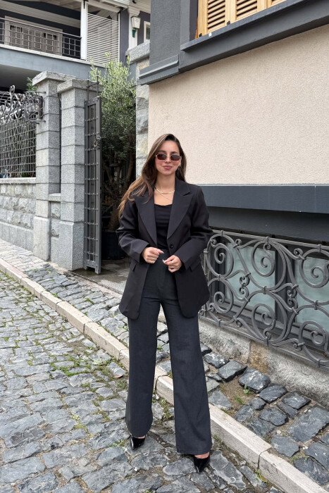 ONE COLOR SIMPLE WOMAN JACKET MIDNIGHT BLACK/ E ZEZE MESNATE - 4