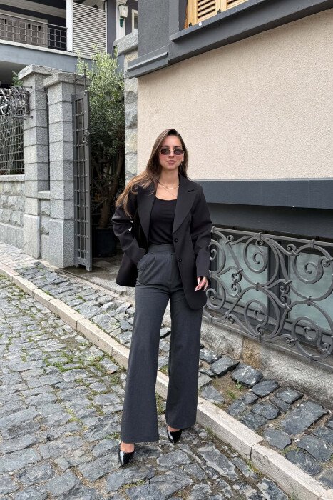 ONE COLOR SIMPLE WOMAN JACKET MIDNIGHT BLACK/ E ZEZE MESNATE - 5