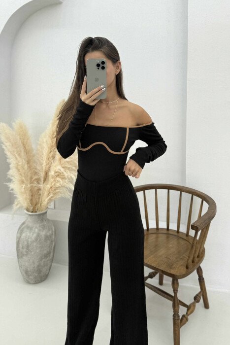 OFF SHOULDER ONE COLOR WOMEN BODY BLACK/ E ZEZE - 2