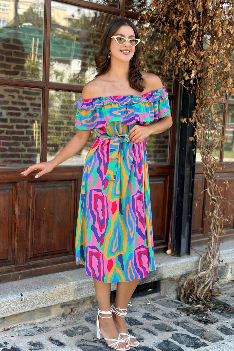 OFF SHOULDER WOMEN DRESS MULTIPLE/SHNGJ - 1